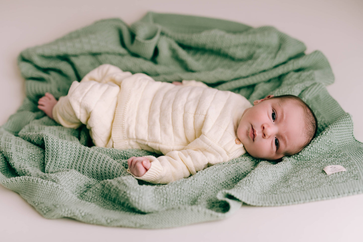 Mint diamond Baby blanket organic cotton