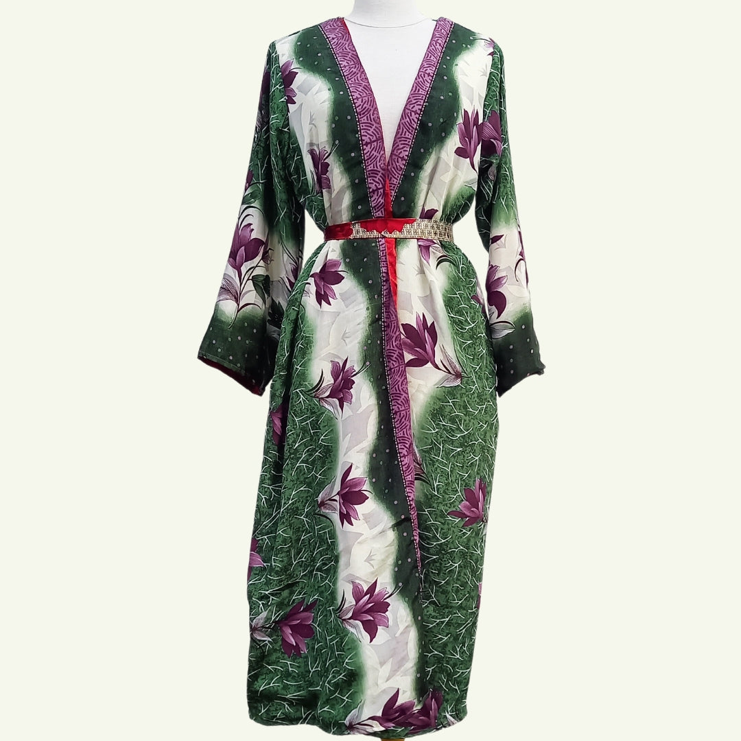 Long silk Kimono Ruby No38