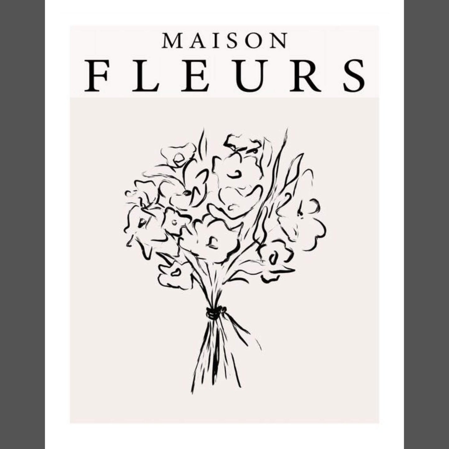 No.01 Poster Maison Fleurs 40x50 - Unik by Nature