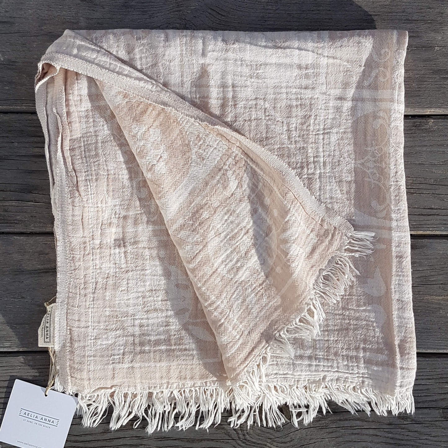 Pestemal Towel or Throw Sikinos Beige - Unik by Nature