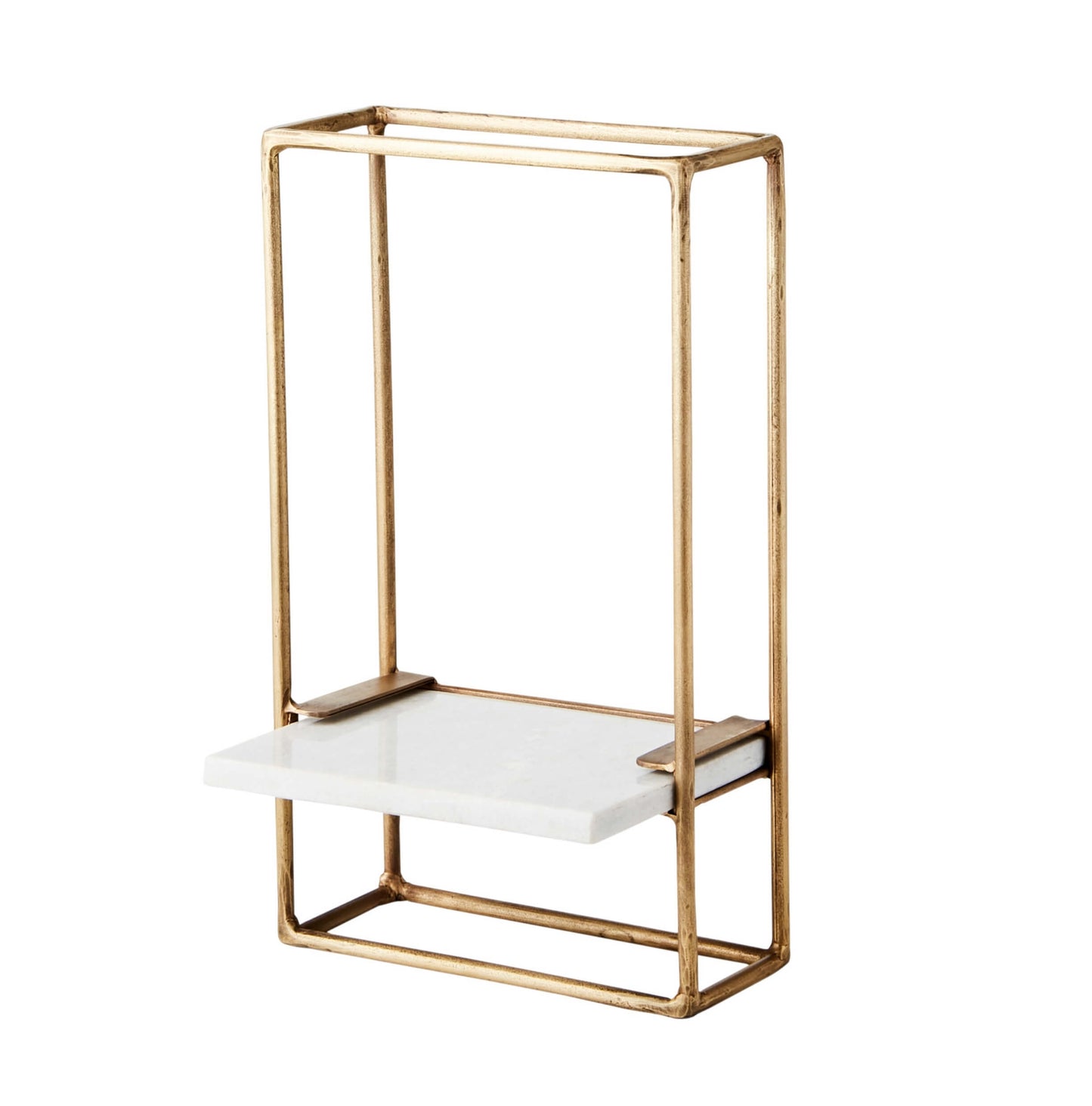 Wall Shelf Milan Medium White marble / brass - Unik by Nature