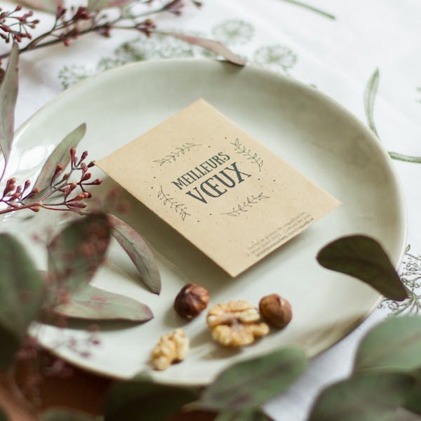 Meilleurs vœux - seed bag wish card - Unik by Nature