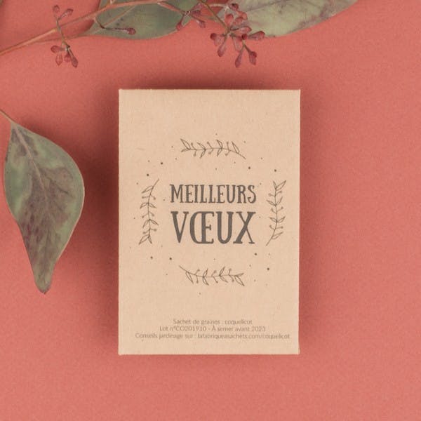 Meilleurs vœux - seed bag wish card - Unik by Nature