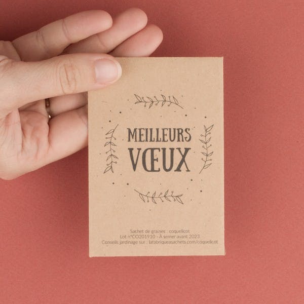 Meilleurs vœux - seed bag wish card - Unik by Nature