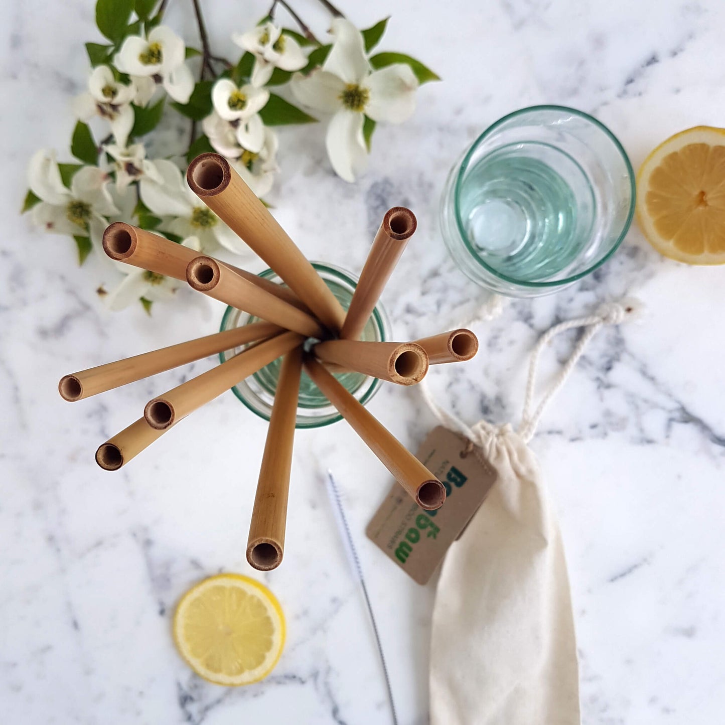 Organic Bamboo Straws - 12 Pack - Unik by Nature