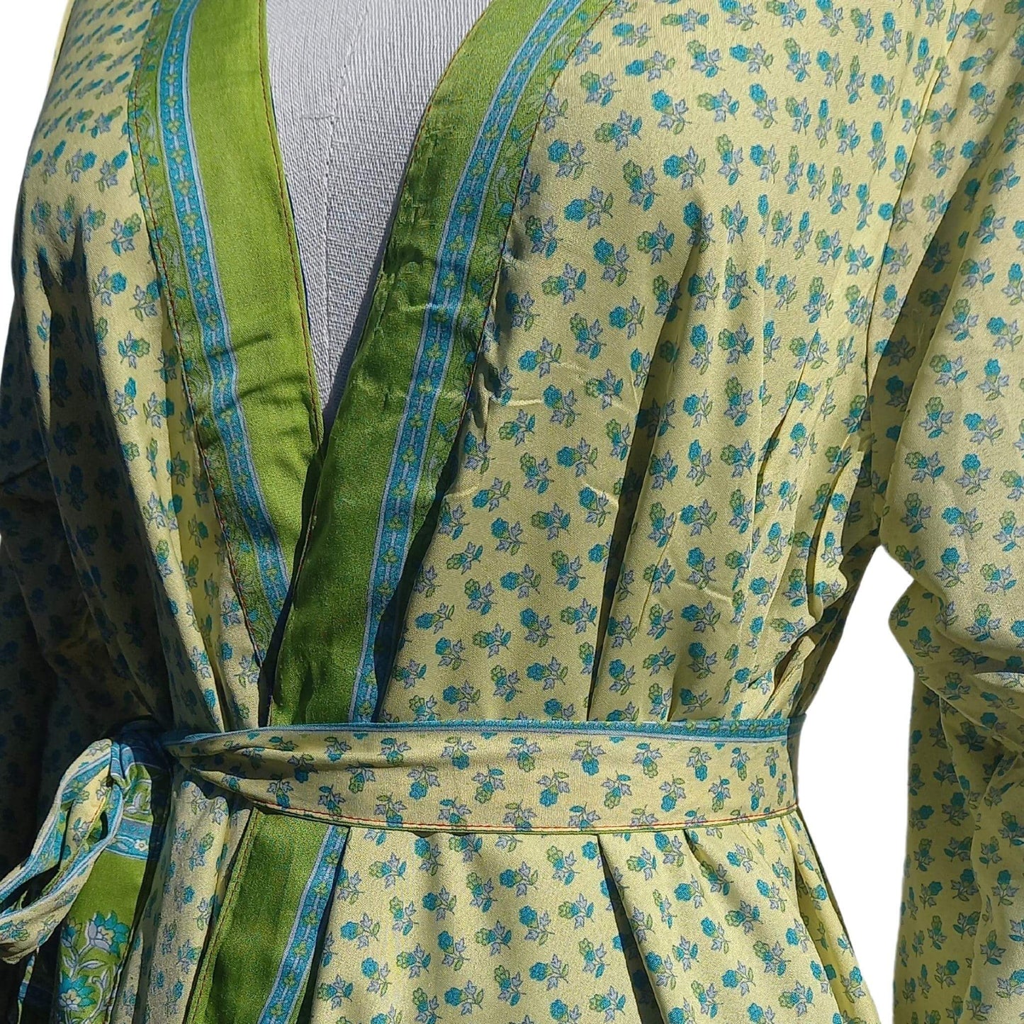 Long silk Kimono Adeline No34 - Unik by Nature
