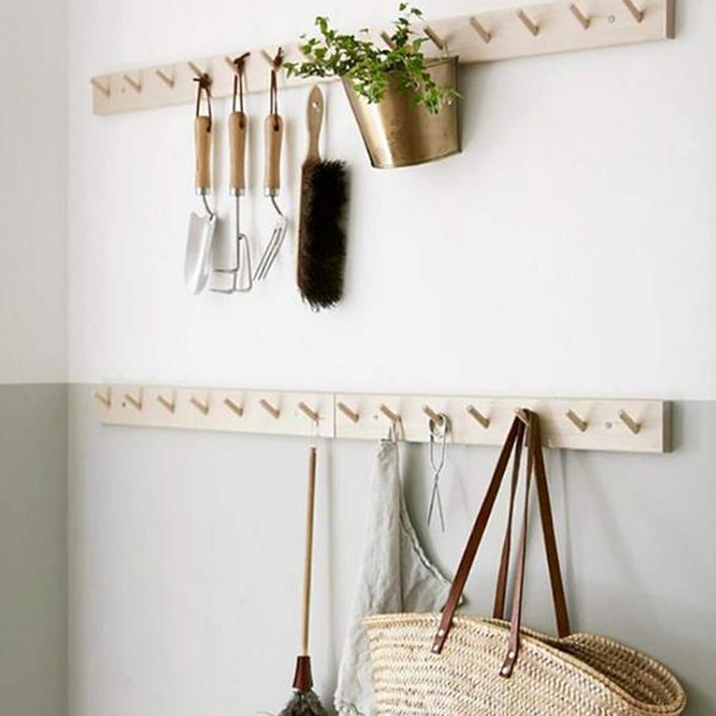 Rack with 4 Hooks Birch Wood - Unik by Nature