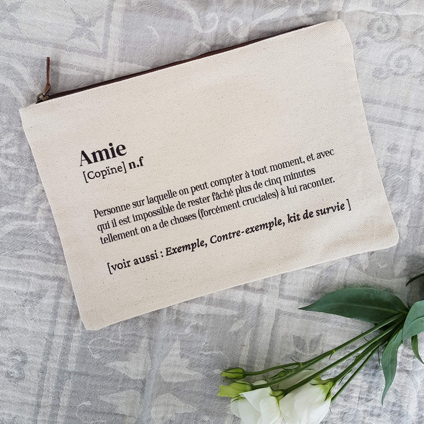 Amie Pouch Handmade Natural Cotton White Ecru - Unik by Nature