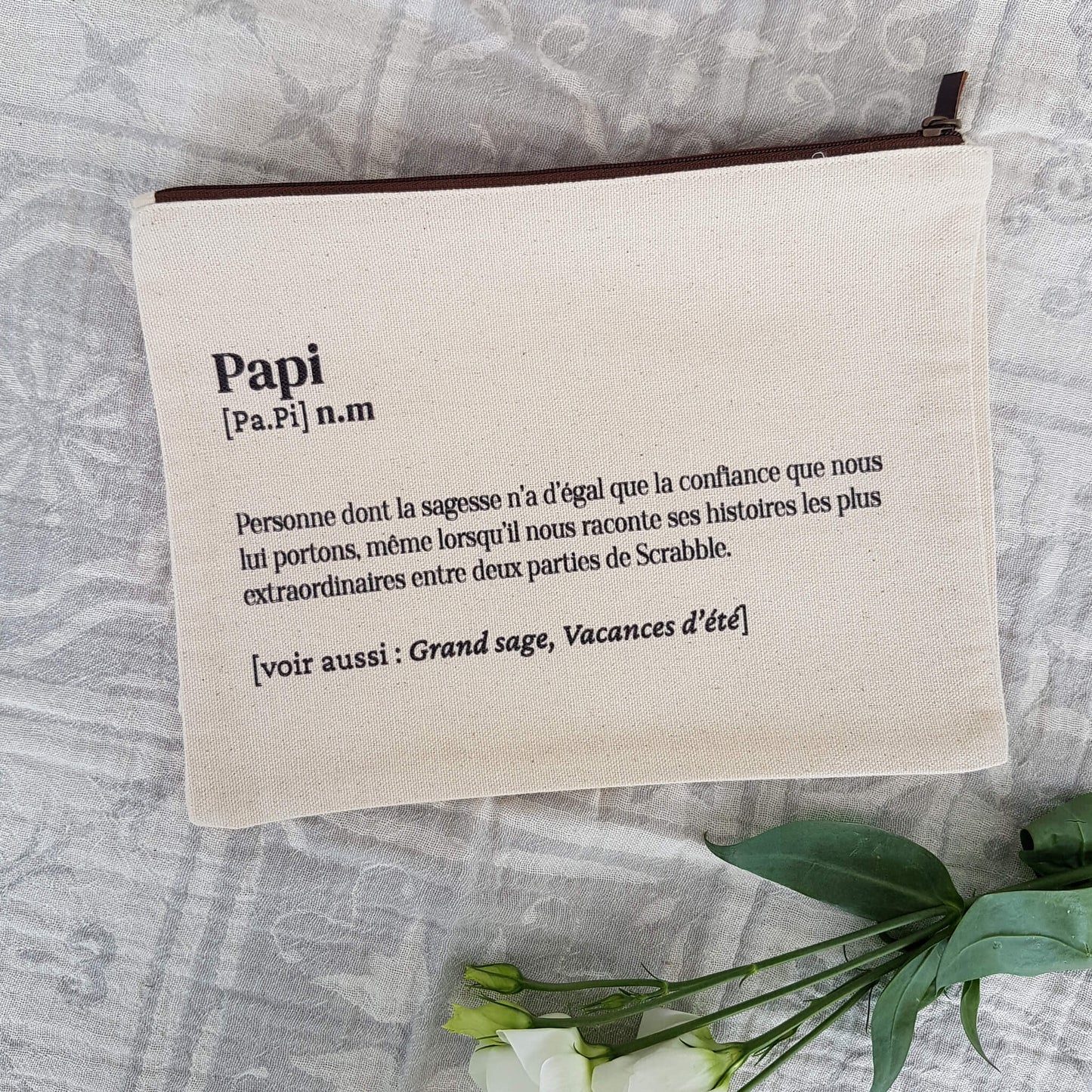 Papi Pouch Handmade Natural Cotton White Ecru - Unik by Nature