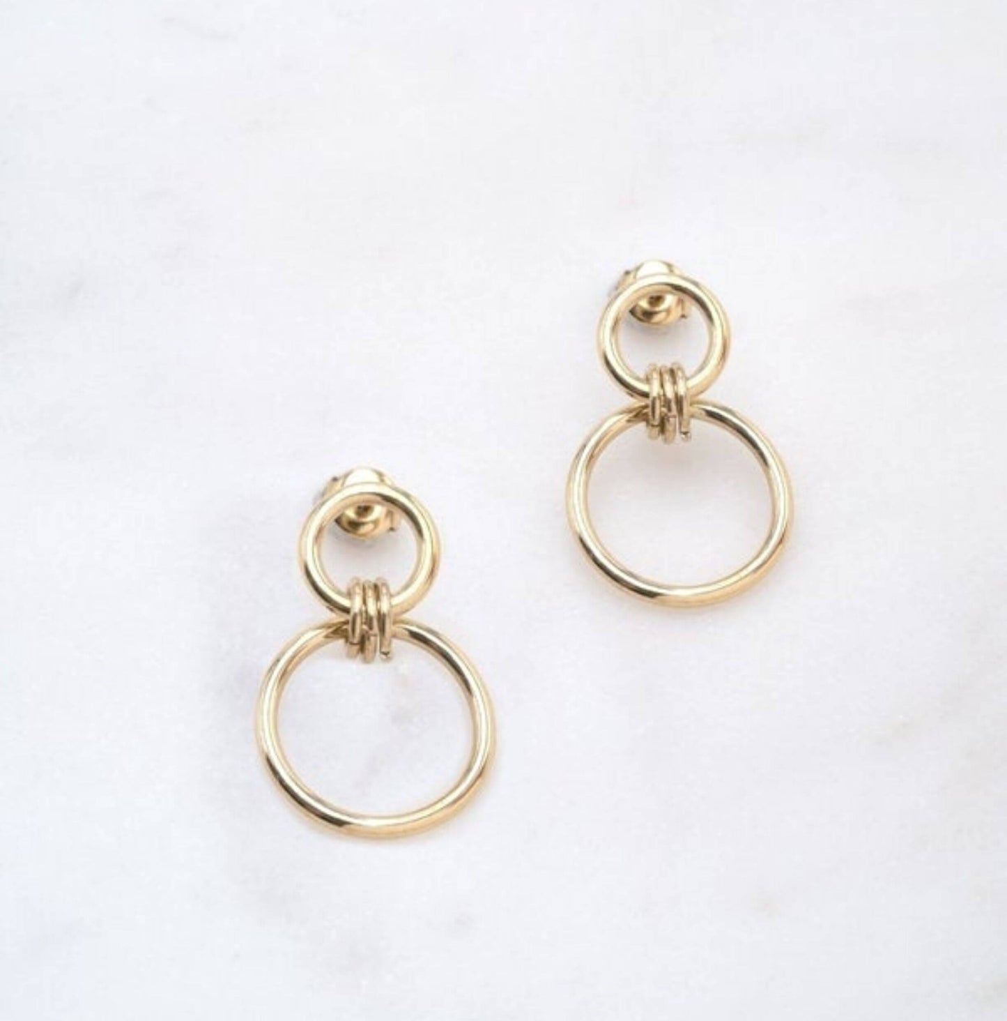 Golden Earrings Quincy Stainless Steel - Unik by Nature