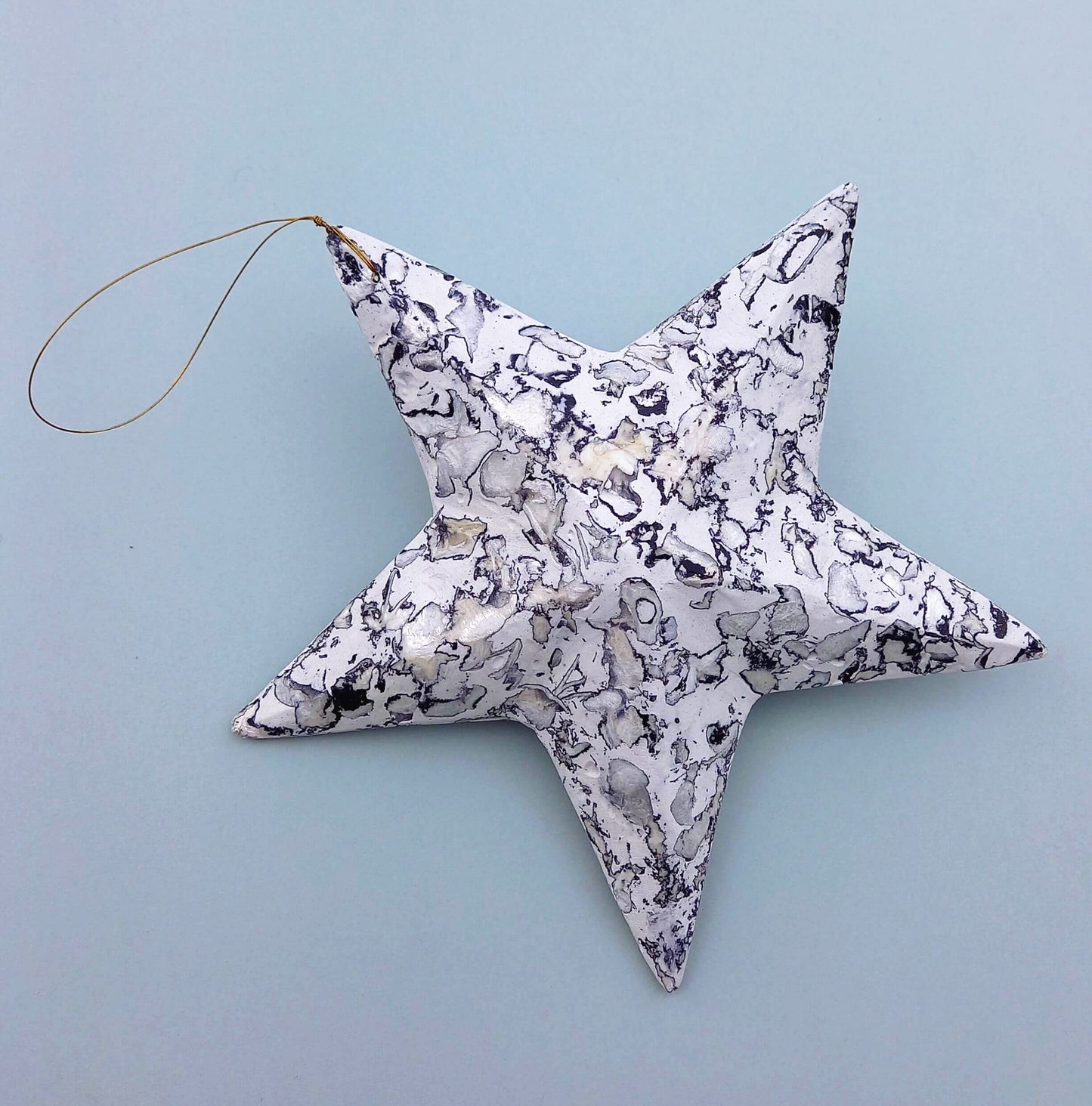 Big Christmas Star handcrafted capiz pulp - Unik by Nature