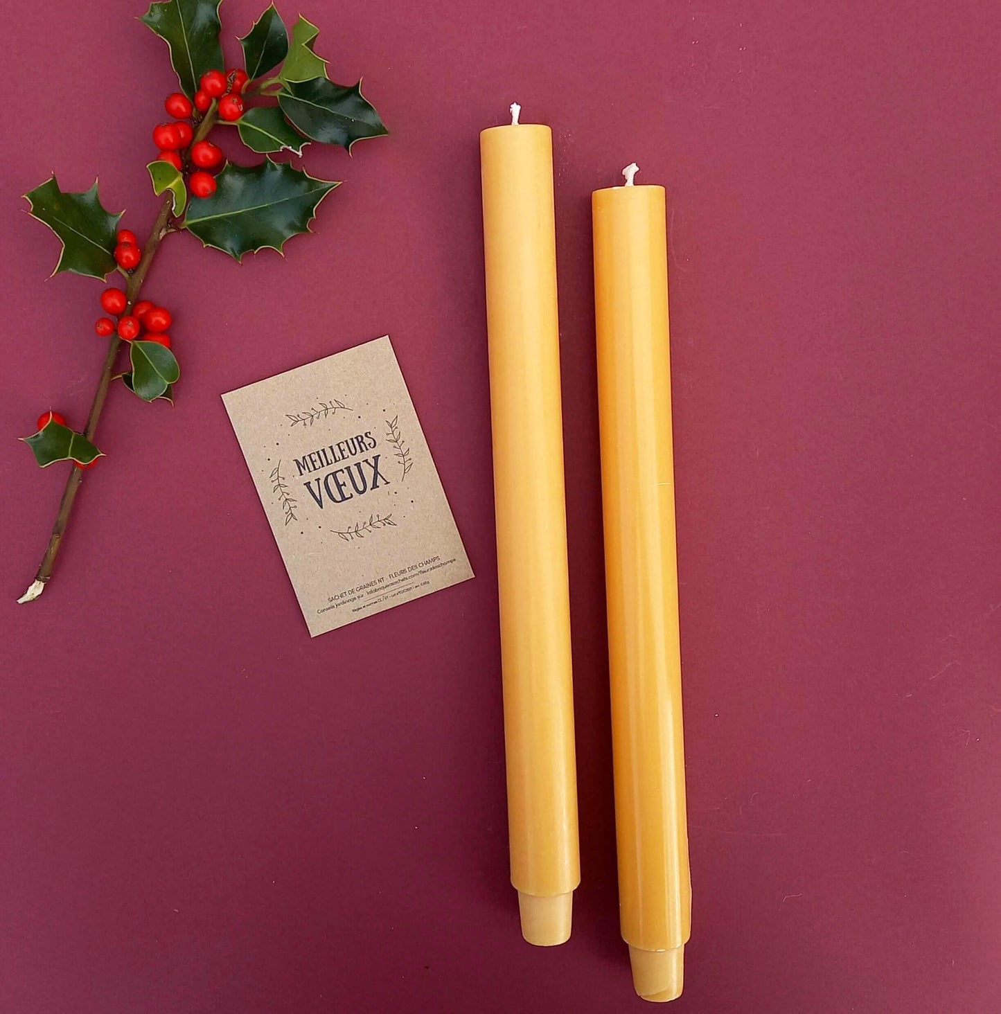 Tall Taper Dinner Candle 30 cm Saffron yellow - Unik by Nature