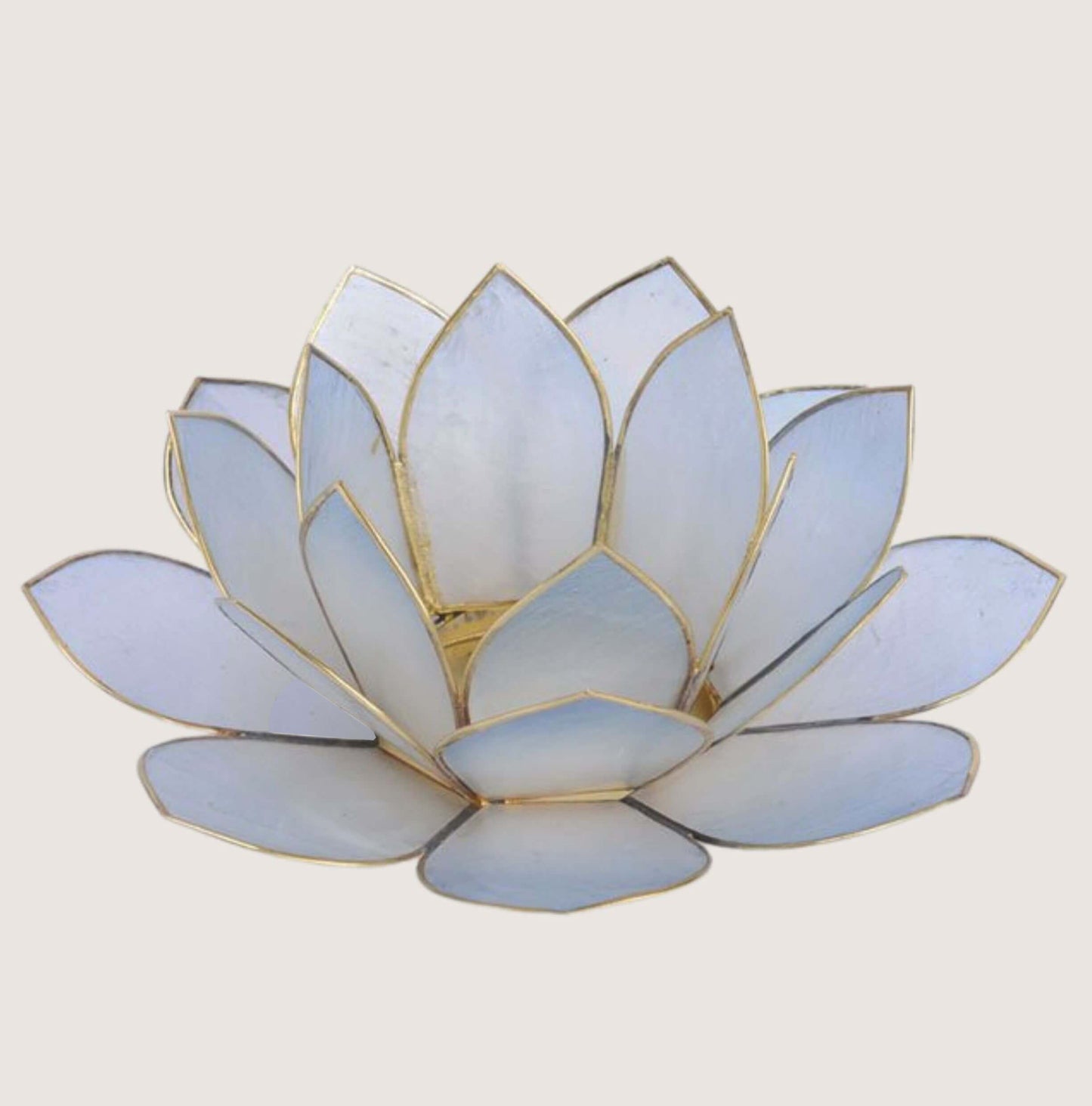 Lotus Handcrafted Candle holder Capiz shell - Unik by Nature