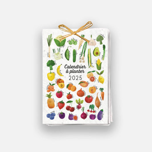 Papier Fleur - 2025 Plant Calendar - Fruits and Vegetables A5