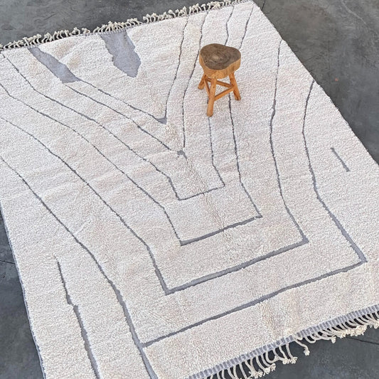 Nora Tapis berbère fait main Boujad - 100% laine taille 240 x 300 cm