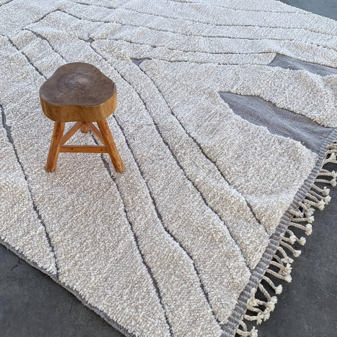 Nora Tapis berbère fait main Boujad - 100% laine taille 240 x 300 cm