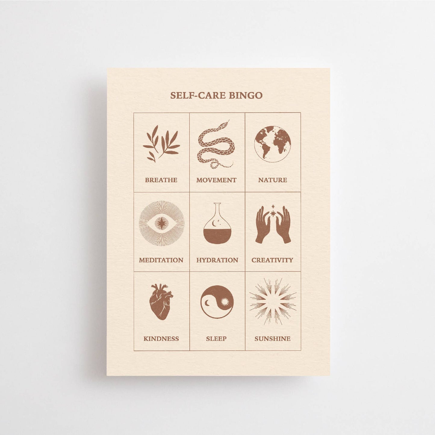 Anna Cosma - SELF-CARE BINGO  - POSTCARD -