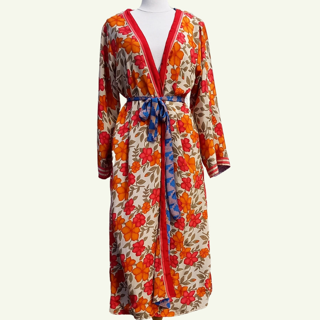 Kimono long en soie Alba No12