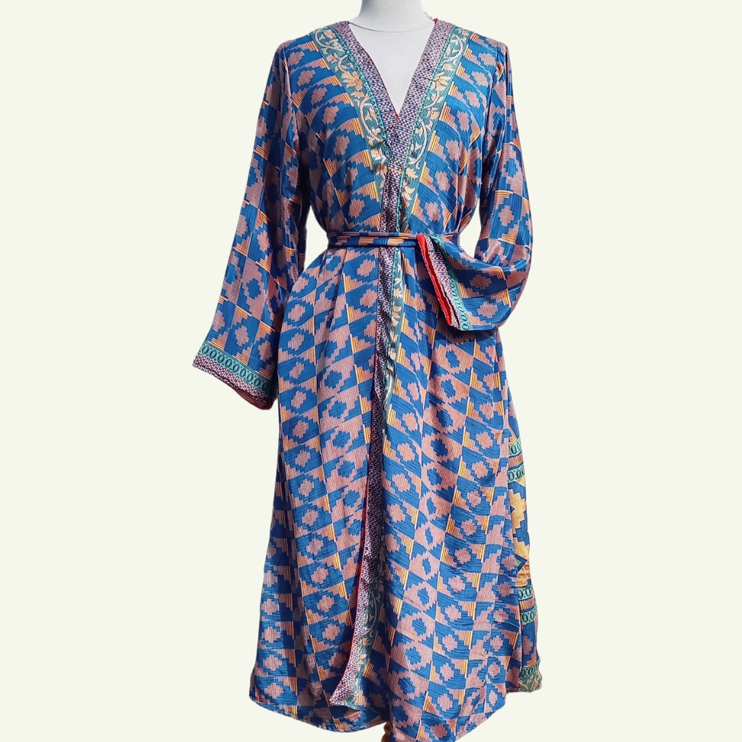 Kimono long en soie Alba No12