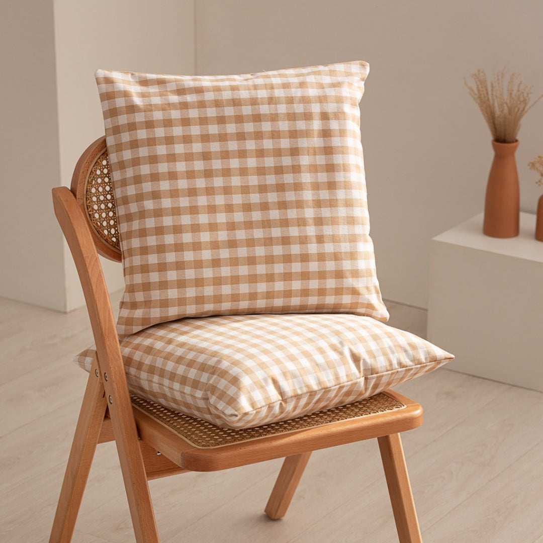 Vichy Checkered cushion cover -  inside or outside