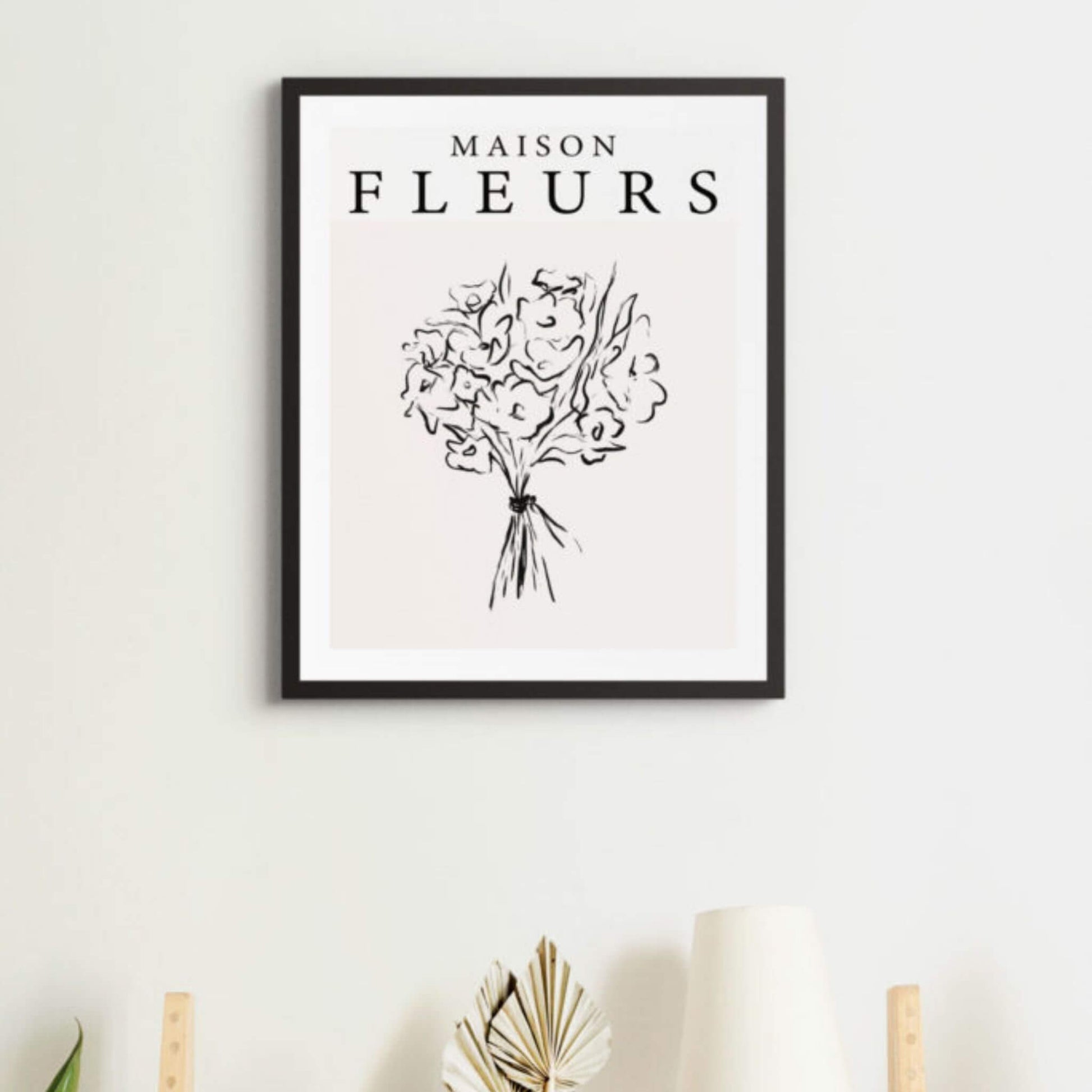 No.01 Poster Maison Fleurs 40x50 - Unik by Nature