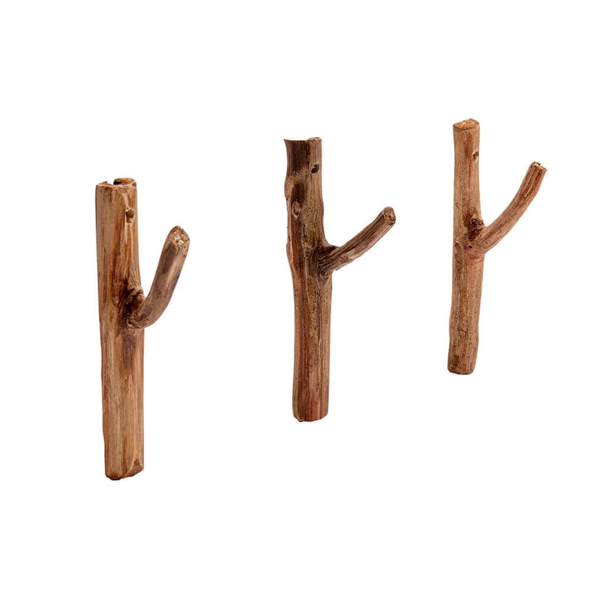 Towel Hangers Wood Branches - Pack of 3 - Unik by Nature