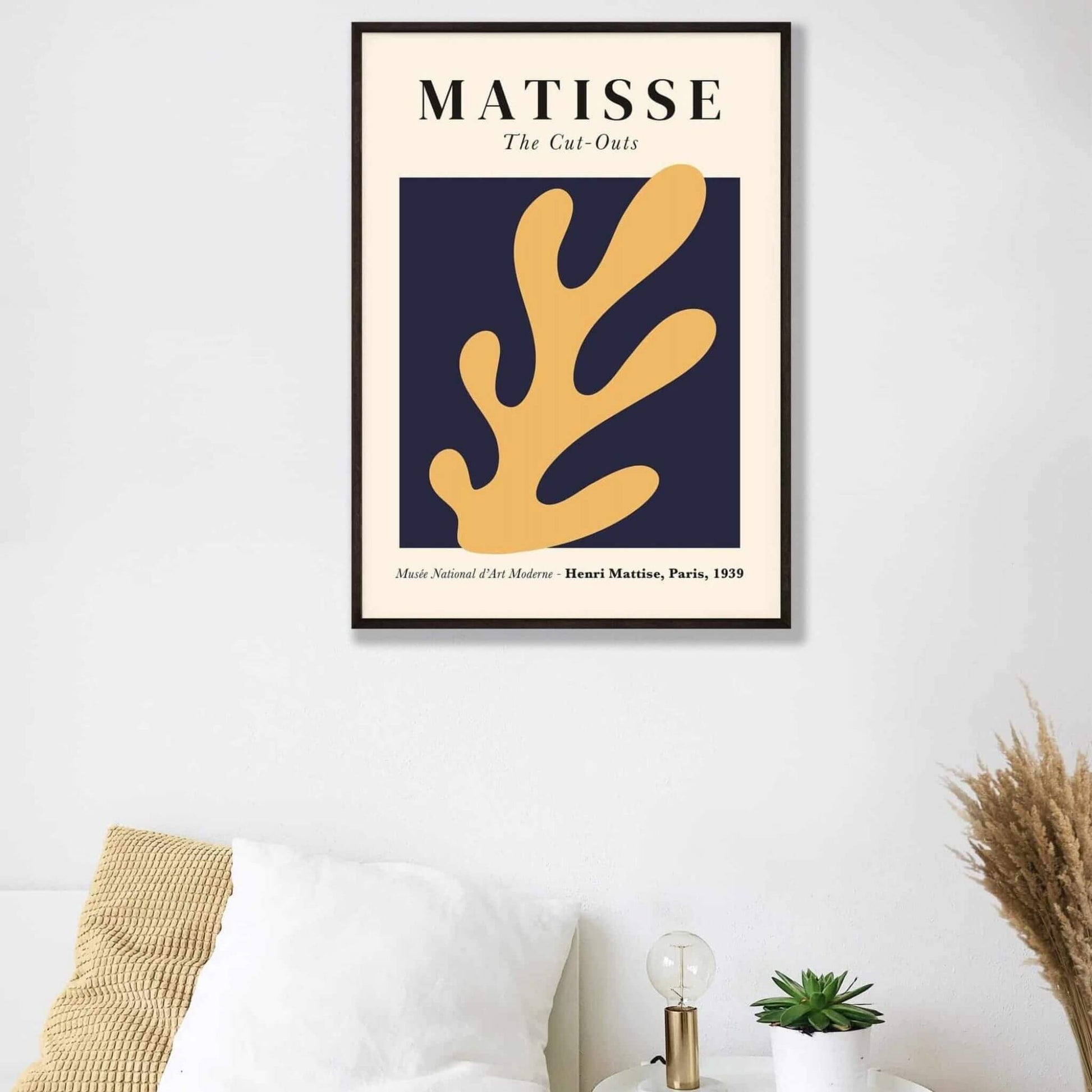 No.10 Poster Henri Matisse Yellow Flower On Blue Background 50x70 - Unik by Nature