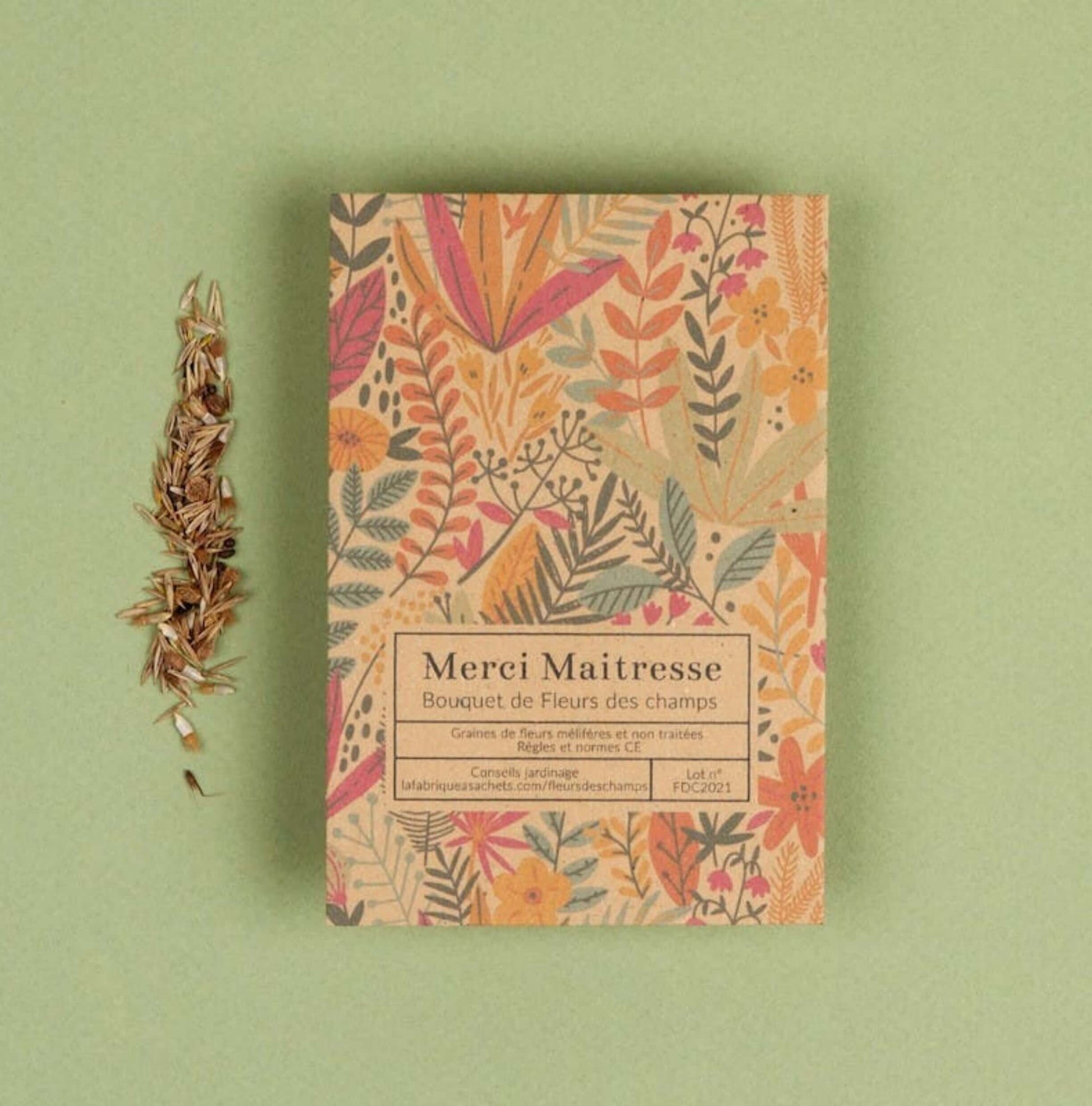 Merci maîtresse - seed bag wish card - Unik by Nature