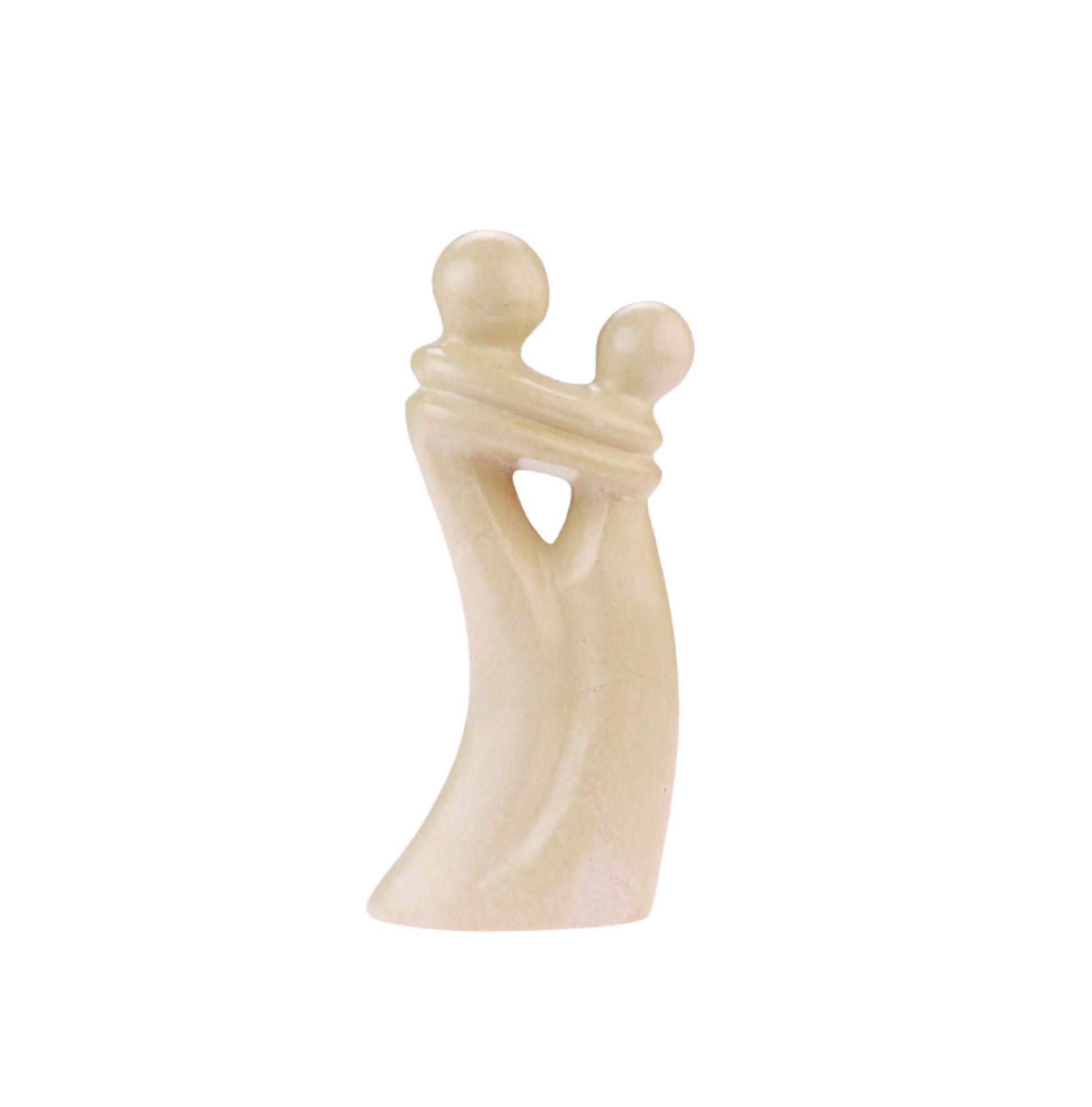 Minimal sculpture Hello Lovers handcarved soapstone - Unik by Nature