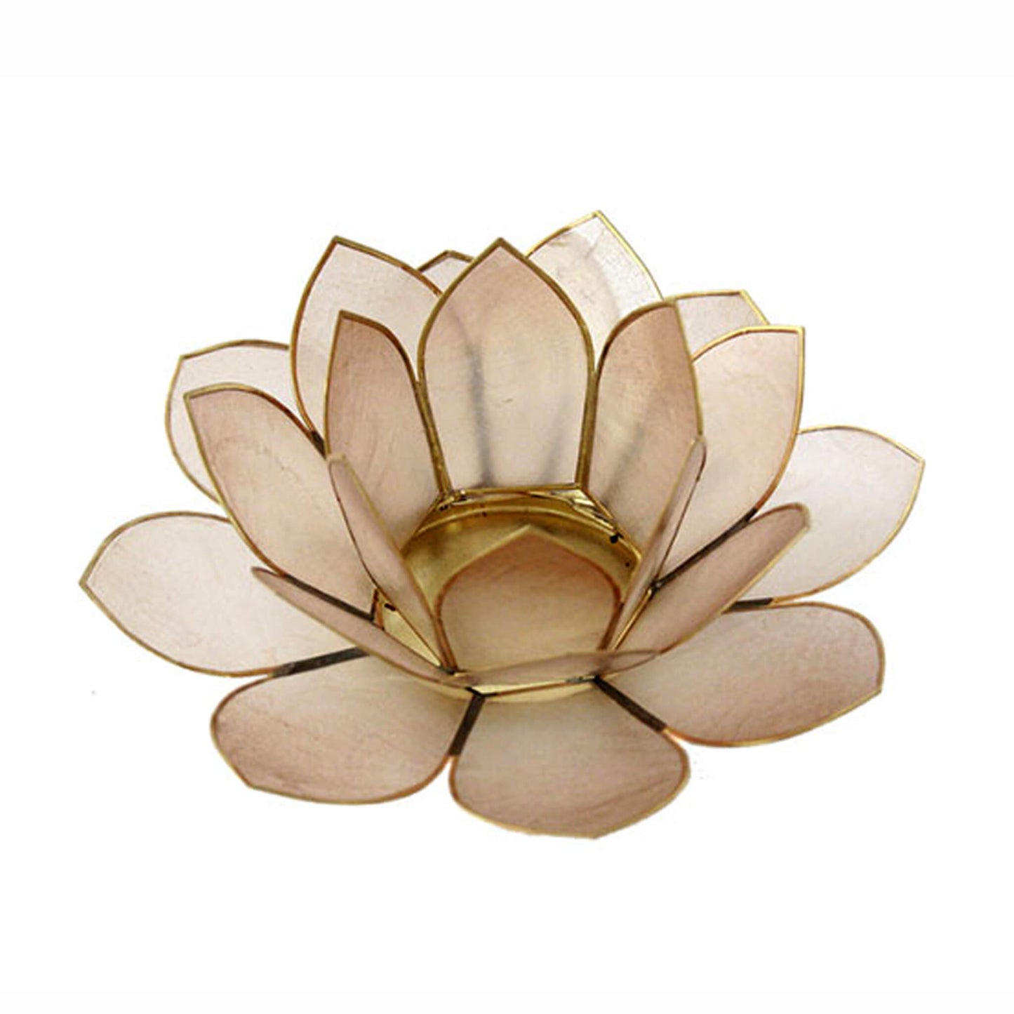 Lotus Handcrafted Candle holder Capiz shell - Unik by Nature