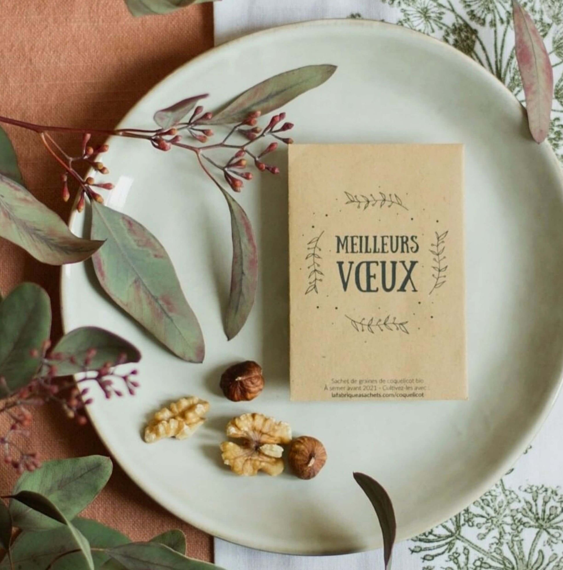 Meilleurs vœux - seed bag wish card - Unik by Nature