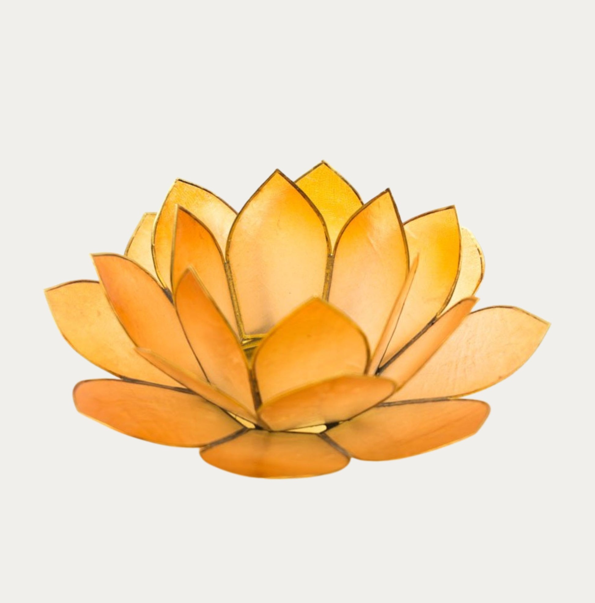 Lotus Handcrafted Candle holder Capiz shell - Unik by Nature