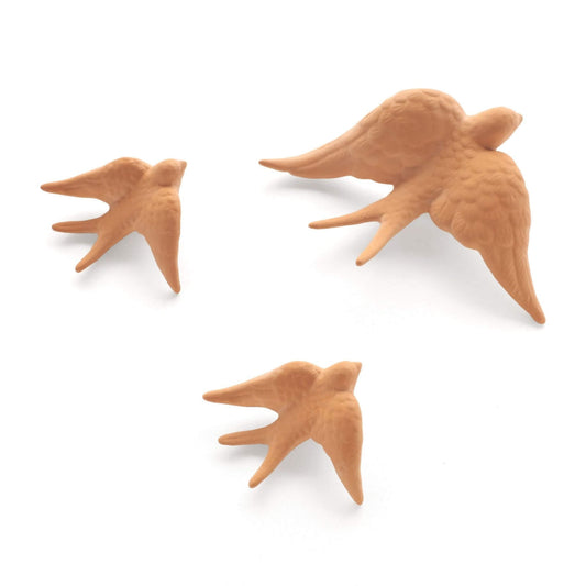 Ceramic Terracotta Swallow wall decor 2 sizes - Unik by Nature