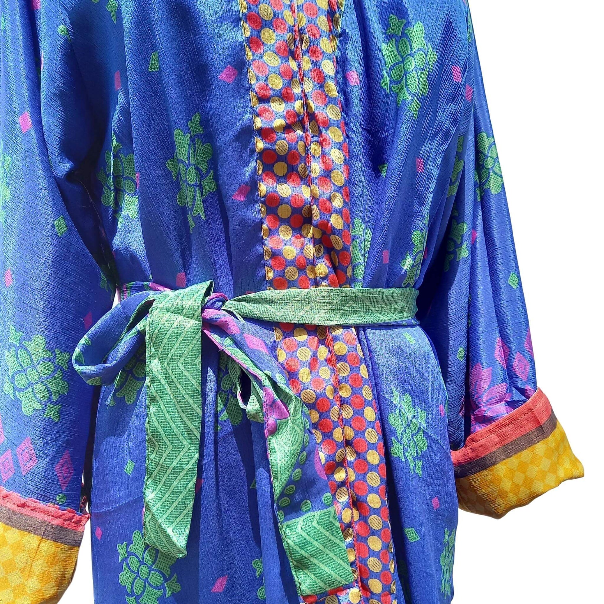 Long silk Kimono Athena No37 - Unik by Nature