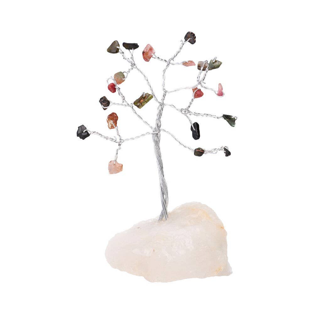 Mini Multi Color Tourmaline Tree with Quartz Base - Unik by Nature