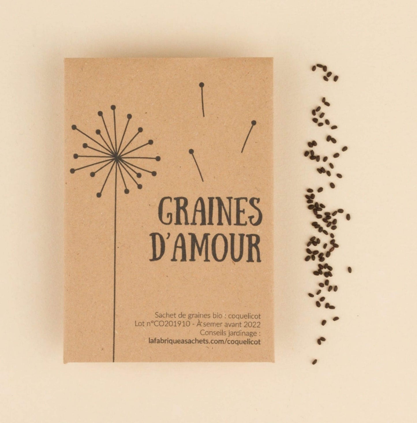 Graines d'amour - seed bag wish card - Unik by Nature
