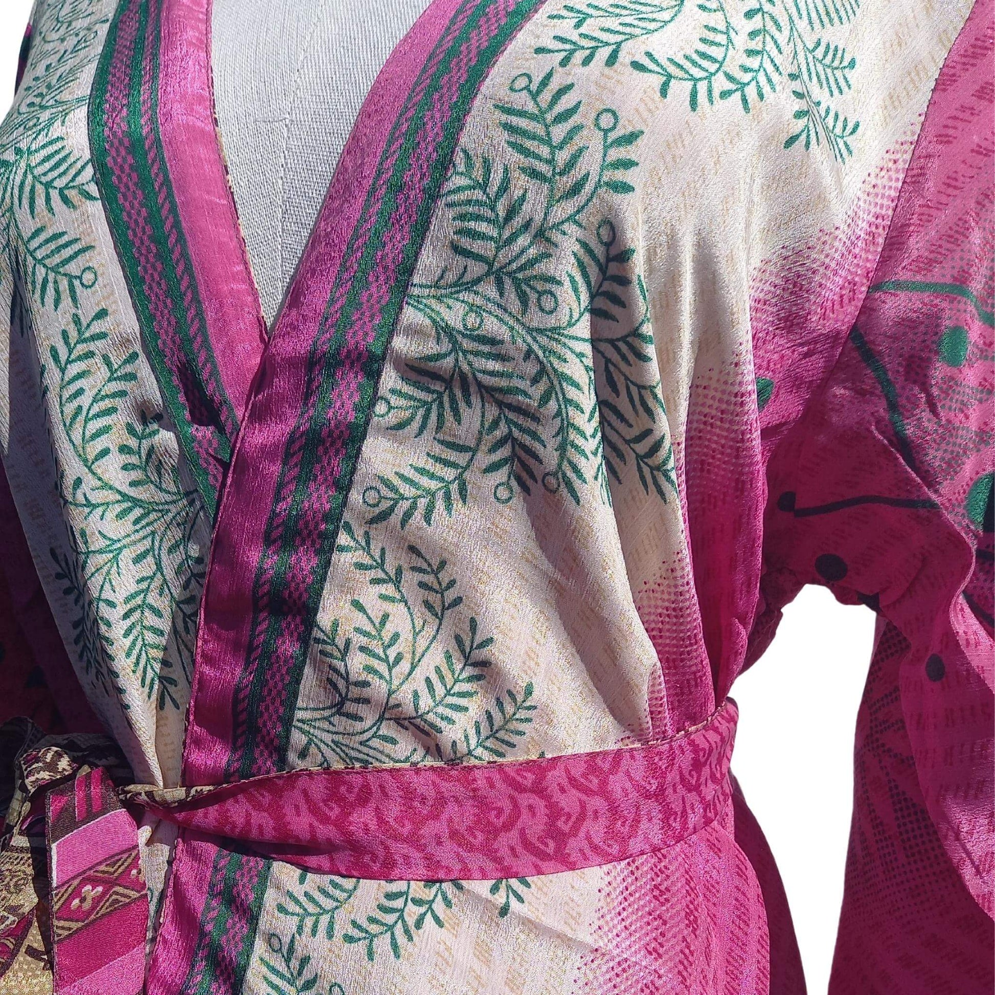 Short silk Kimono Allegra No44 - Unik by Nature