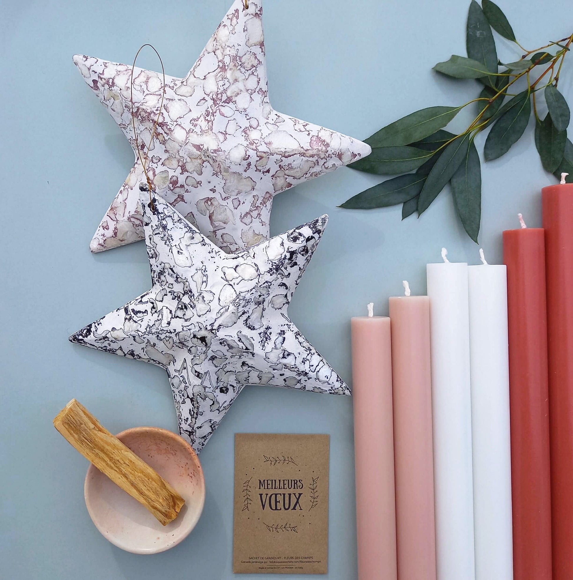 Big Christmas Star handcrafted capiz pulp - Unik by Nature