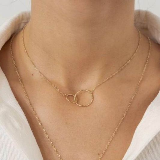 Golden  Nephtys necklace Stainless steel - Unik by Nature