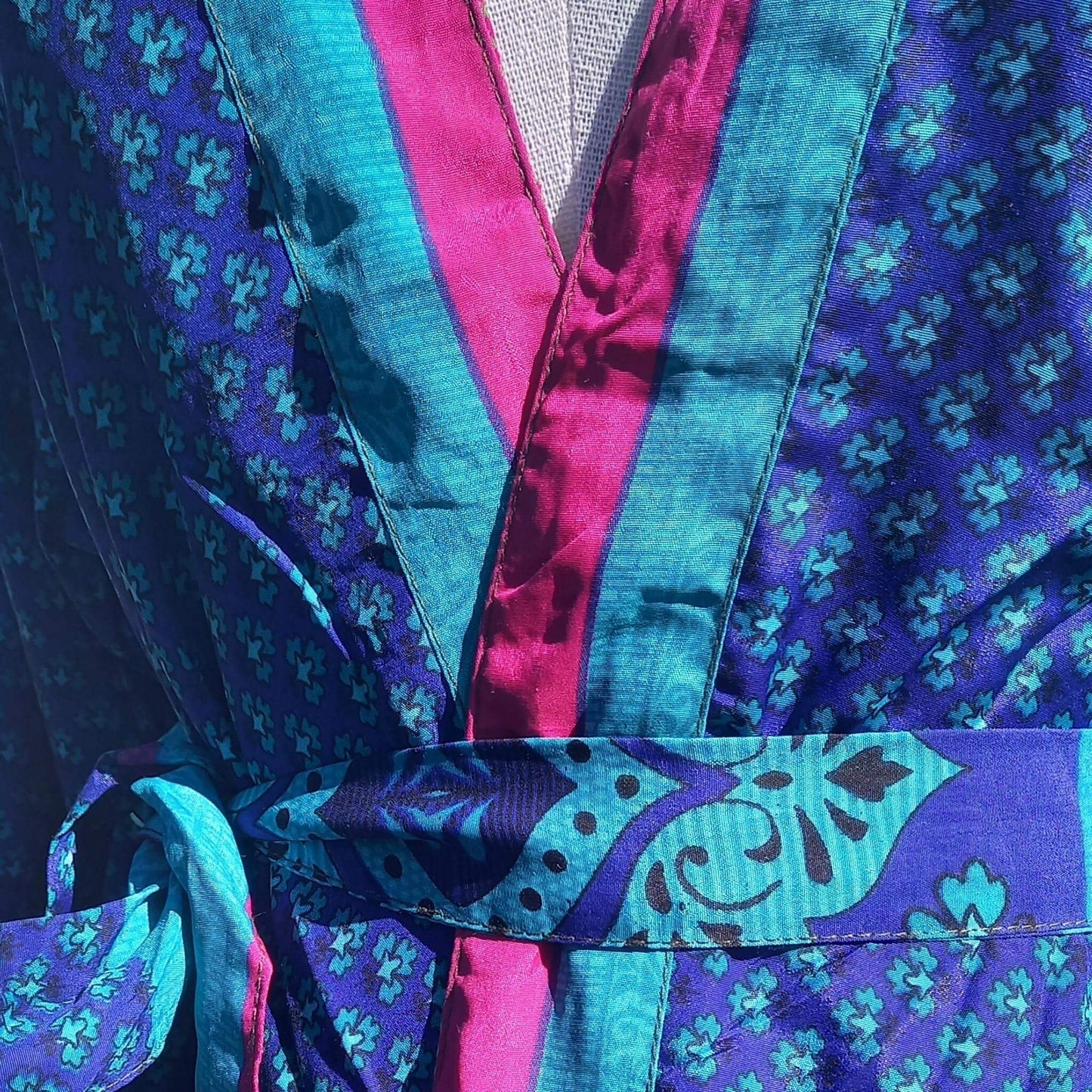 Long silk Kimono Lexi No24 - Unik by Nature