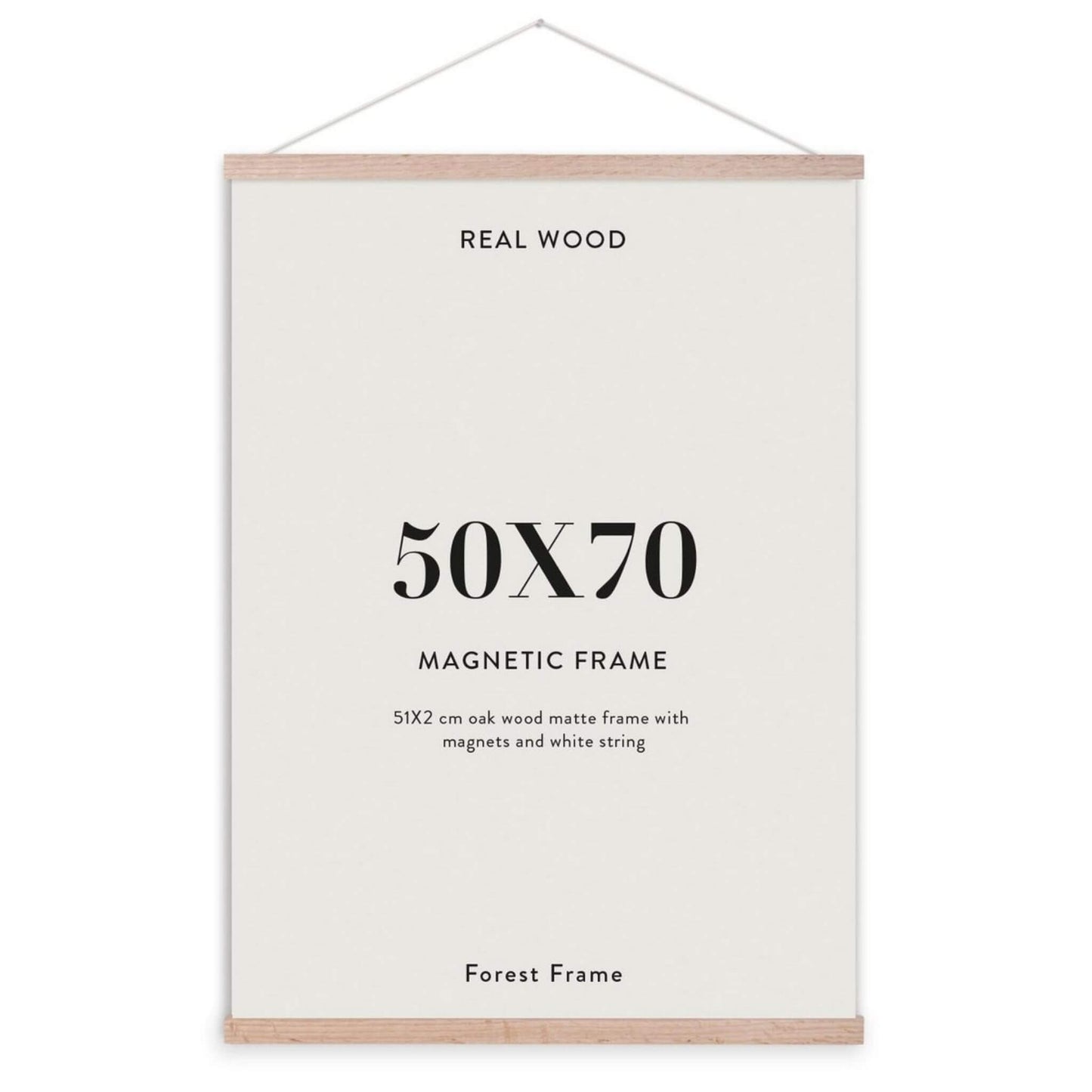 Magnetic poster hanger frame oak wood 3 sizes - Unik by Nature
