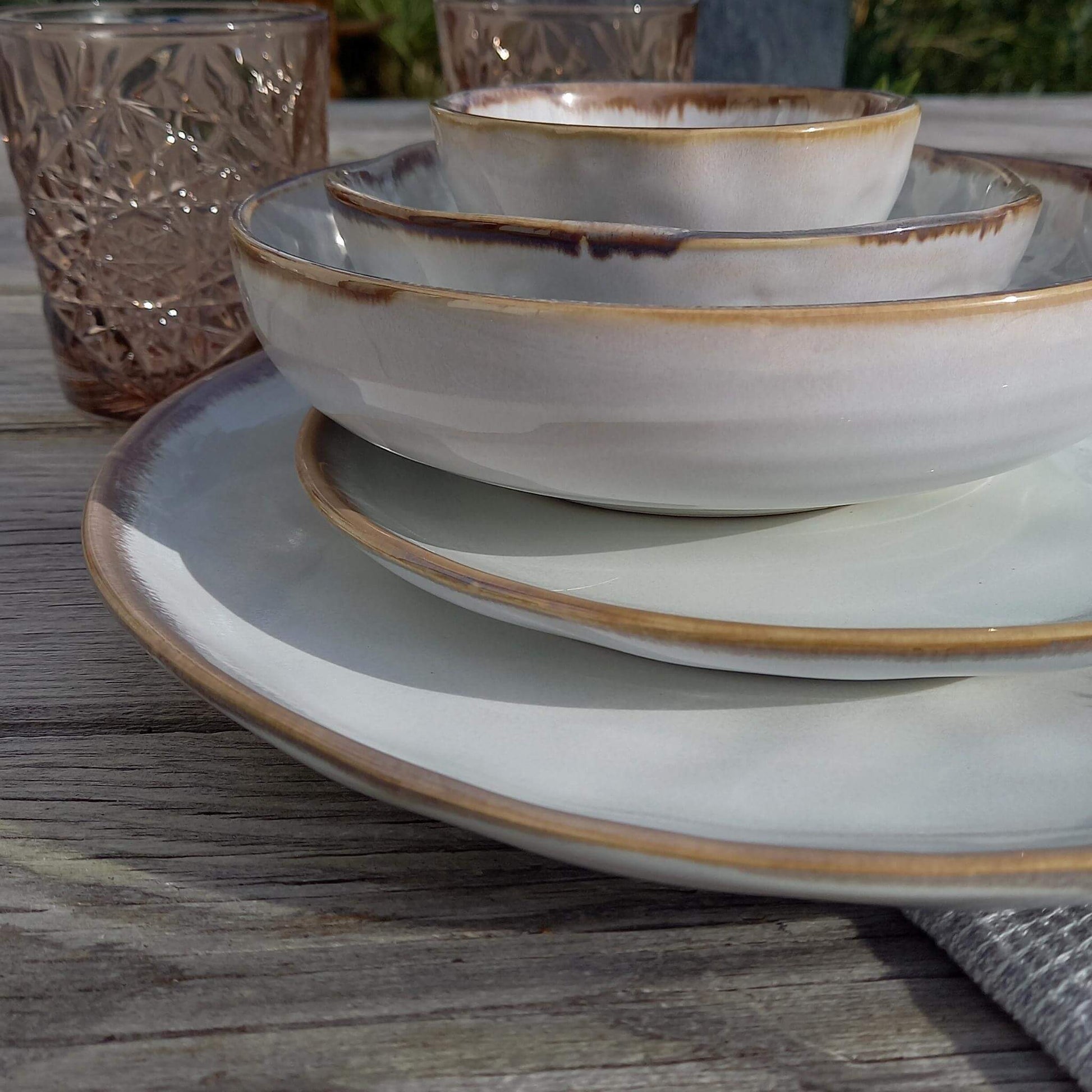 Biarritz - mother-of-pearl white bowl 19 cm - Unik by Nature