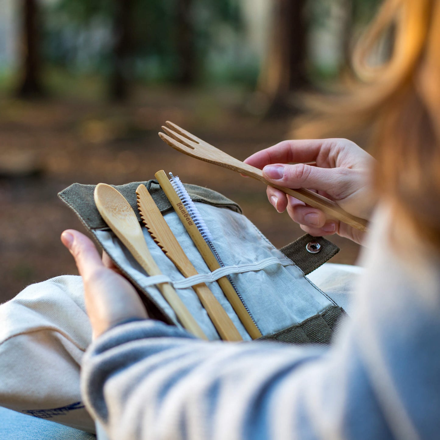 Organic Bamboo Cutlery Set - Unik by Nature