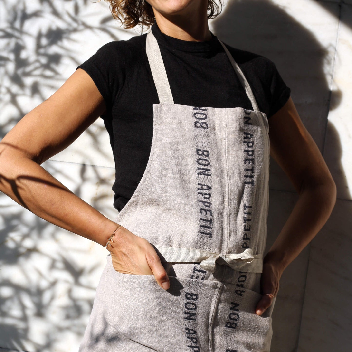 Linen Apron Bon Appetit - Unik by Nature