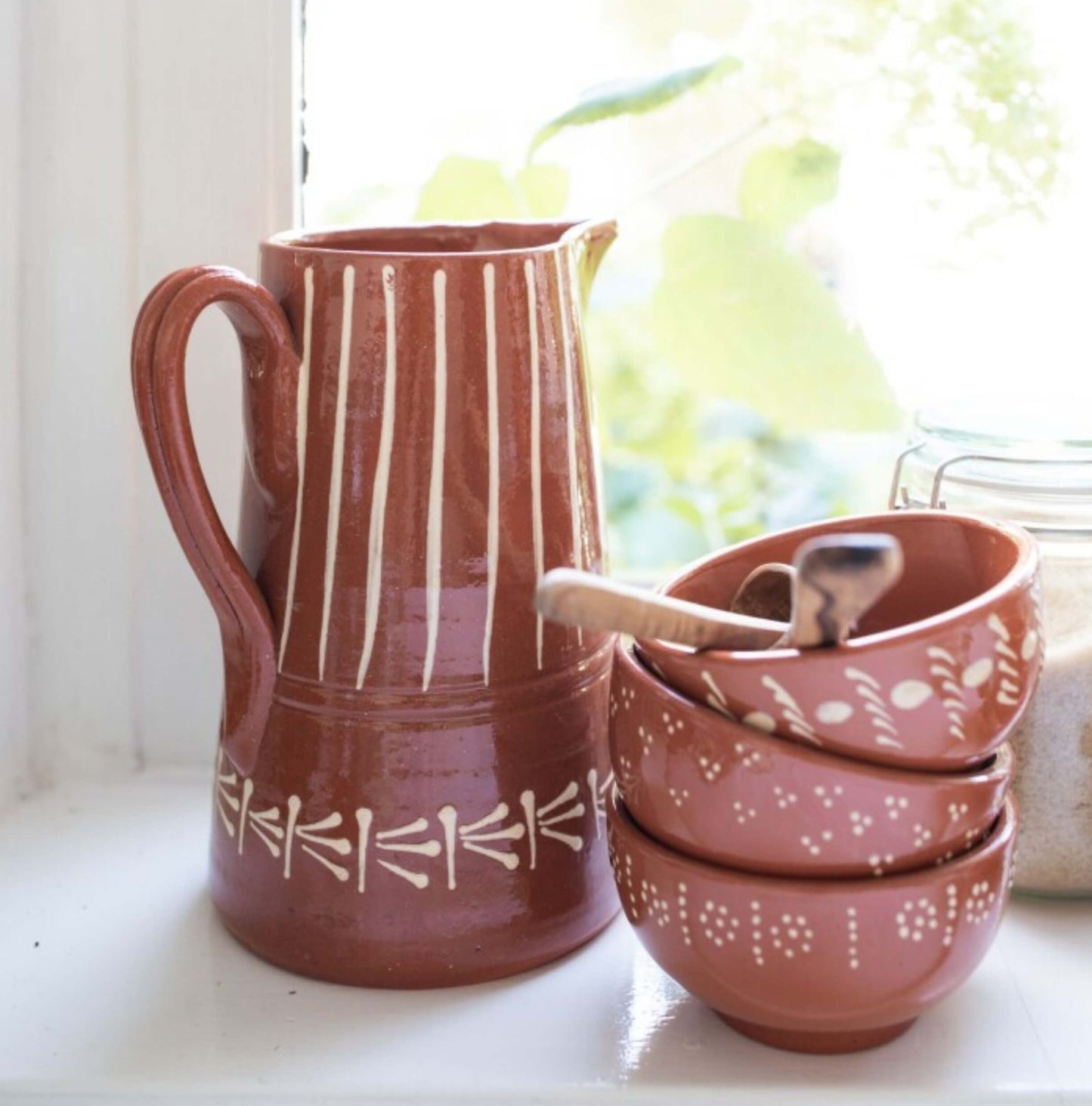 Pottery pitcher handmade in river clay - Unik by Nature