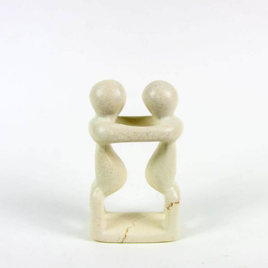 Together Minimal sculpture handcarved soapstone - Unik by Nature