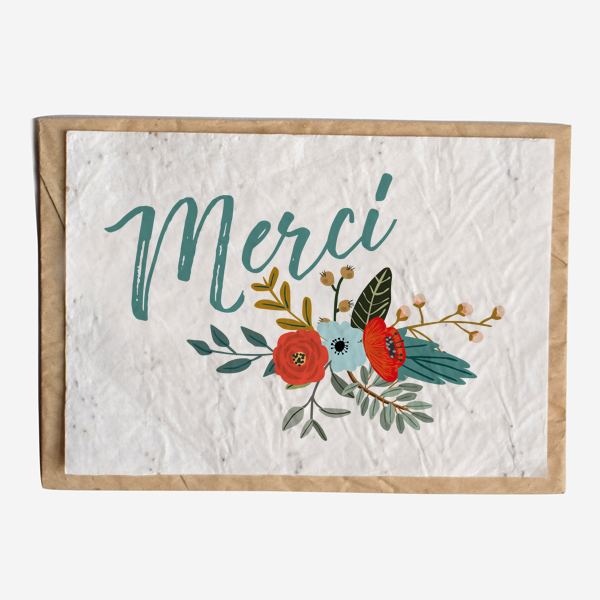 Merci plantable card with envelope – Unik by Nature