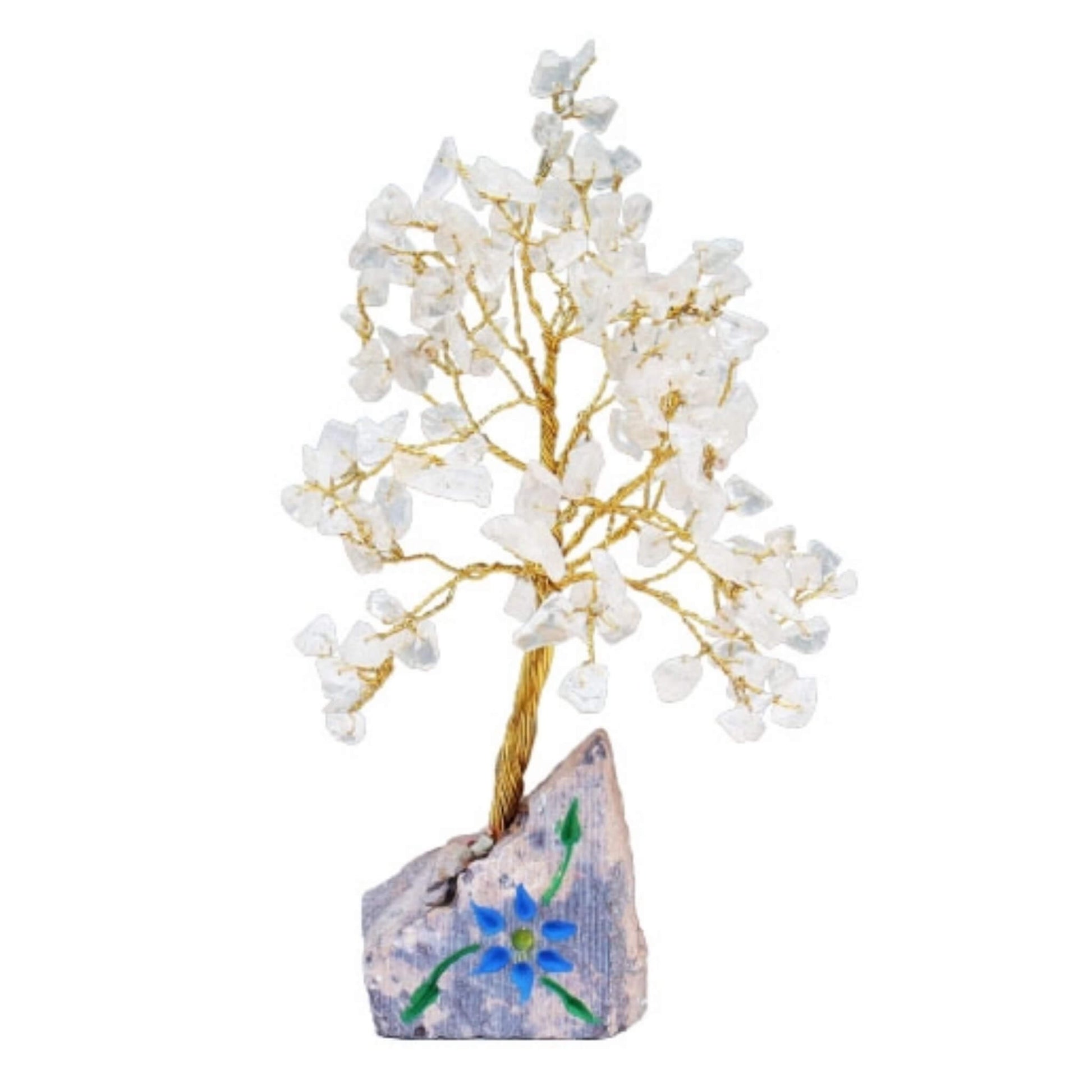 Winter snow Rock Crystal Gemstone Tree - 160 & 80 stones - Unik by Nature