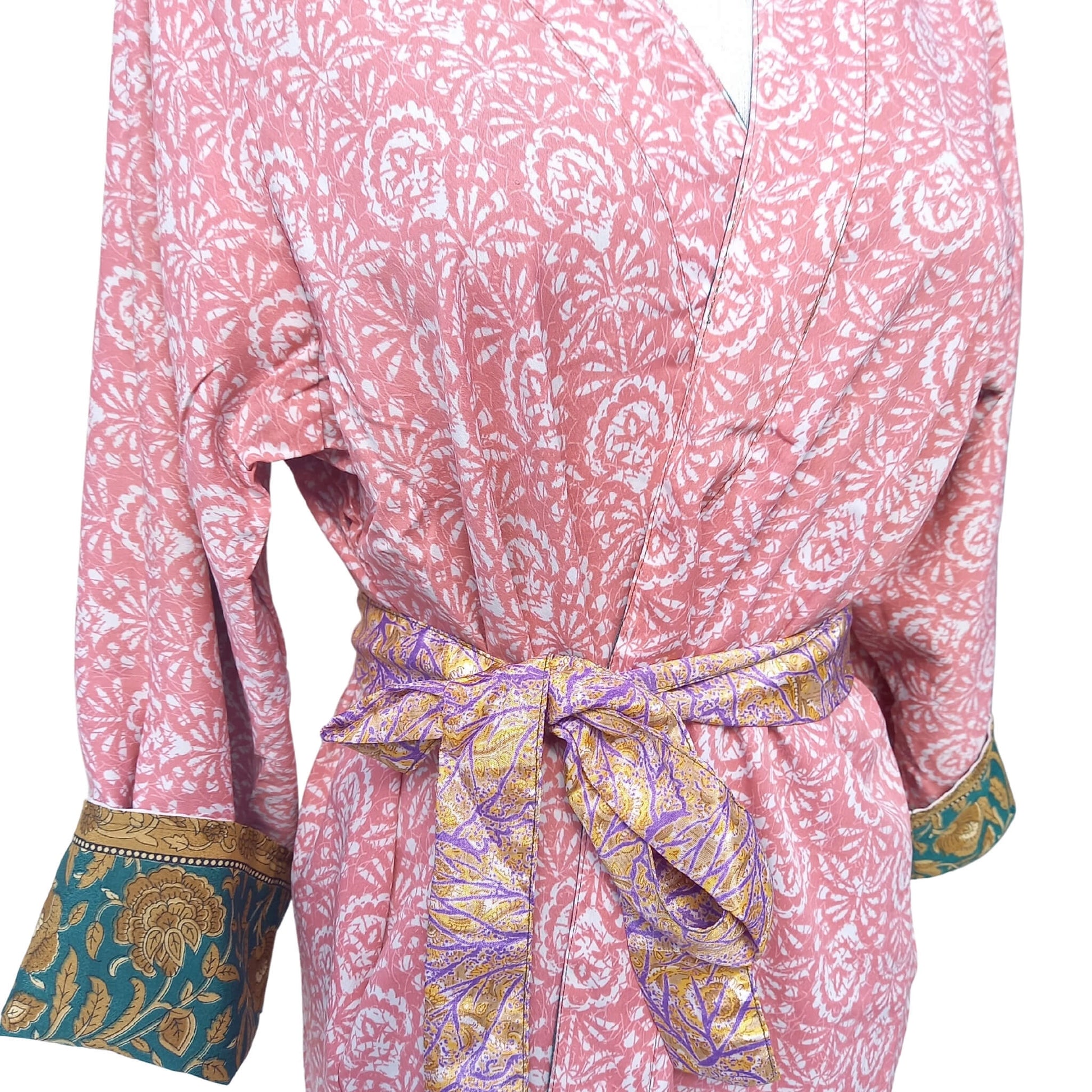 Short silk Kimono Christine No45 - Unik by Nature