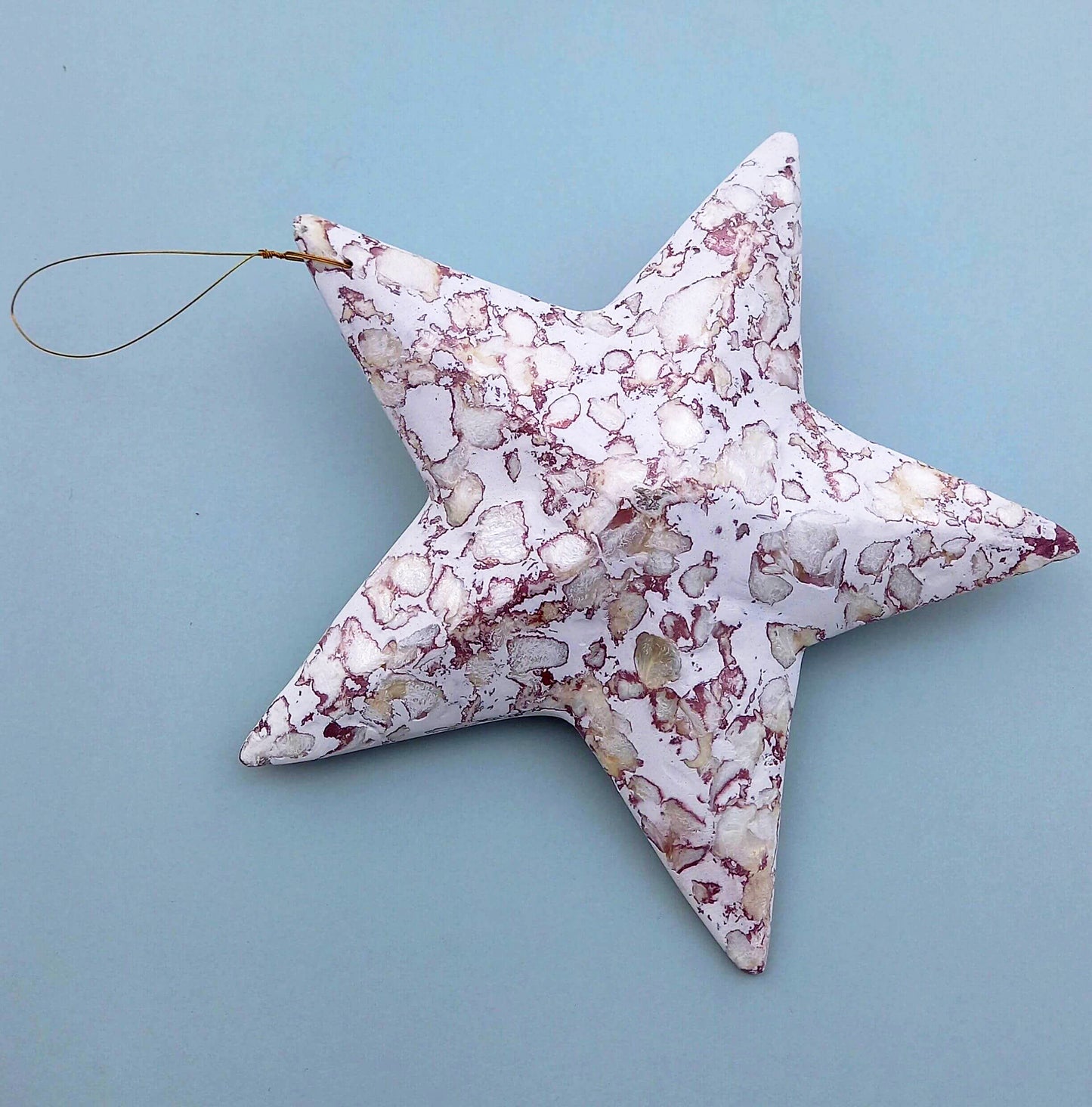 Big Christmas Star handcrafted capiz pulp - Unik by Nature